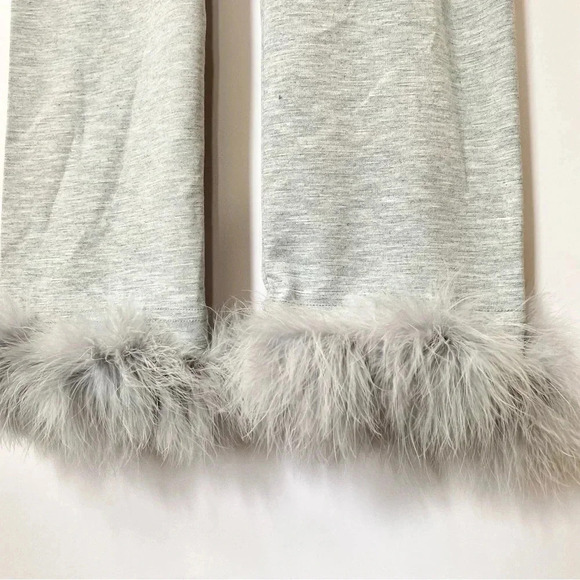 New The Sleeper The Weekender Chic Set Feather Pajamas Top Bottoms 2 Piece Gray - Picture 10 of 16